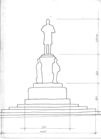 Lueger Denkmal<br> Skizze: Mona Liska